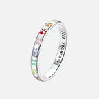 ANILLO DE PLATA DE LEY CON HUELLA