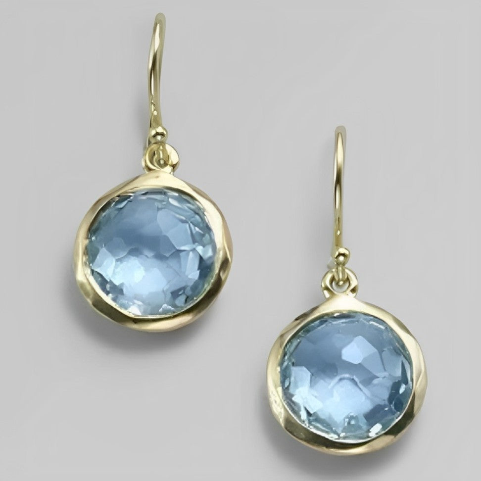 LOIS | PENDIENTES VINTAGE DE CRISTAL AZUL
