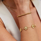 PULSERA DE PERLAS NILA DE ORO